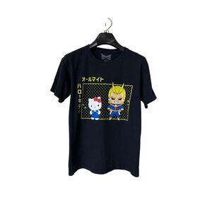 Hello Kitty And Friends x My Hero Academia Mens Small Black Shirt Anime Sanrio